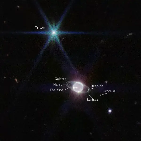 تلسکوپ جیمز وب دقیق ترین تصویر از حلقه های سیاره نپتون را ثبت کرد