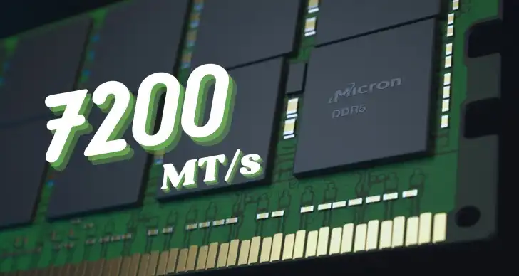 میکرون از حافظه ۱۶ گیگابایتی DDR5-7200 MT/s با فناوری پیشرفته ۱β رونمایی کرد