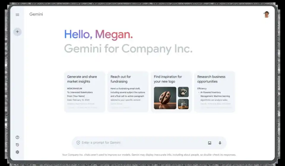 هوش مصنوعی Duet Google برای مشاغل اکنون Gemini نیز نامیده می شود