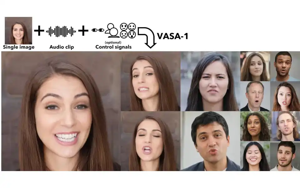 ابزار هوش مصنوعی مایکروسافت می‌تواند عکس‌ها را به ویدیوهای واقعی از افراد در حال صحبت و آواز خواندن تبدیل کند!