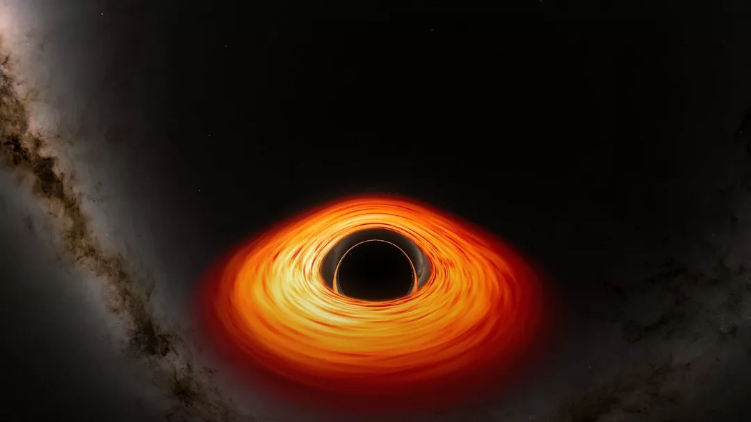 تصویر کامپیوتری ساخته‌شده از سیاه‌چاله