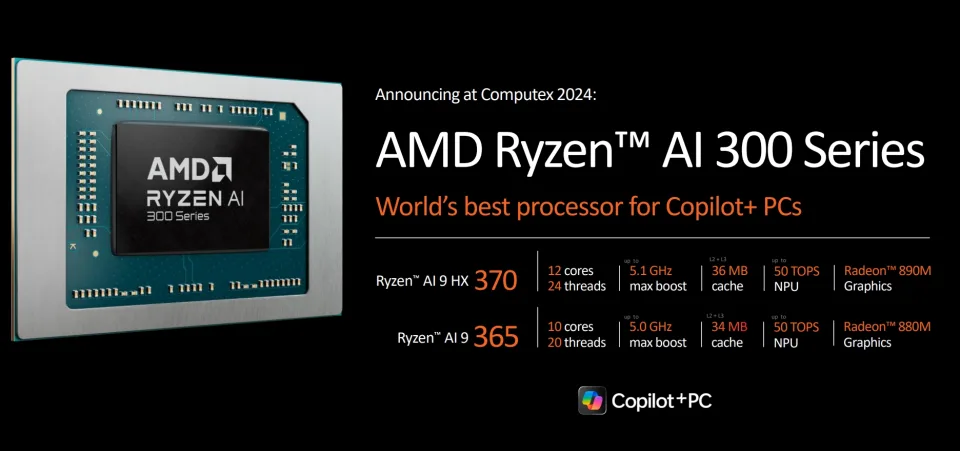 AMD از پردازنده های Ryzen AI 300 برای لپ تاپ های Copilot+ رونمایی کرد 1 AMD Ryzen در Computex 2024