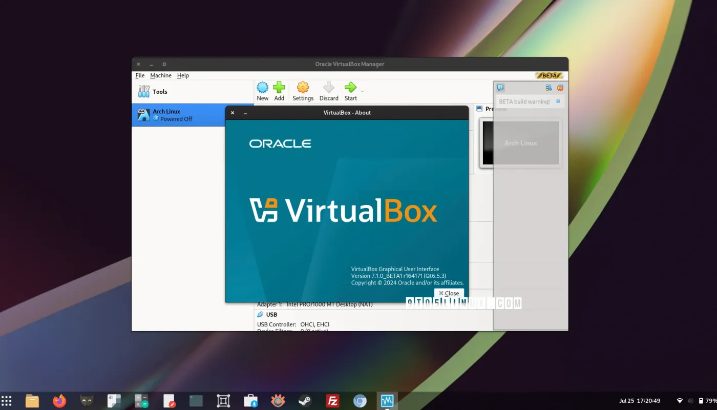 VirtualBox 7.1 وعده پشتیبانی از اشتراک گذاری کلیپ‌بورد در Wayland برای لینوکس را می‌دهد.