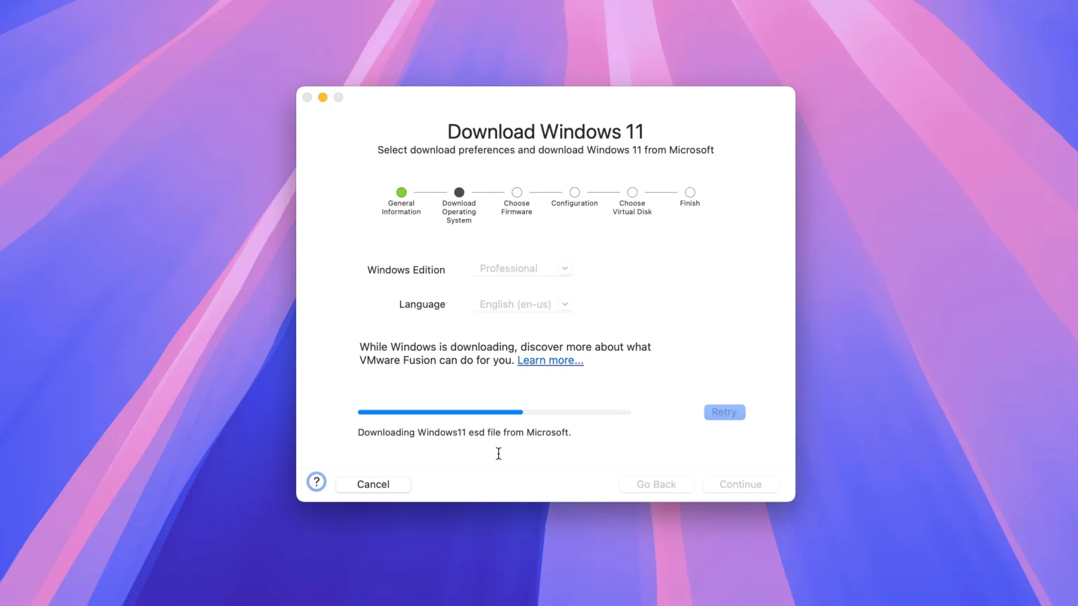 نحوه نصب ویندوز 11 در مک با مجوز شخصی رایگان VMware Fusion Pro