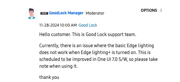 One UI 7.0 مشکلات برنامه Edge Lighting+ Good Lock را برطرف خواهد کرد. 1 One UI 7.0 مشکلات برنامه Edge Lighting+ Good Lock را برطرف خواهد کرد.