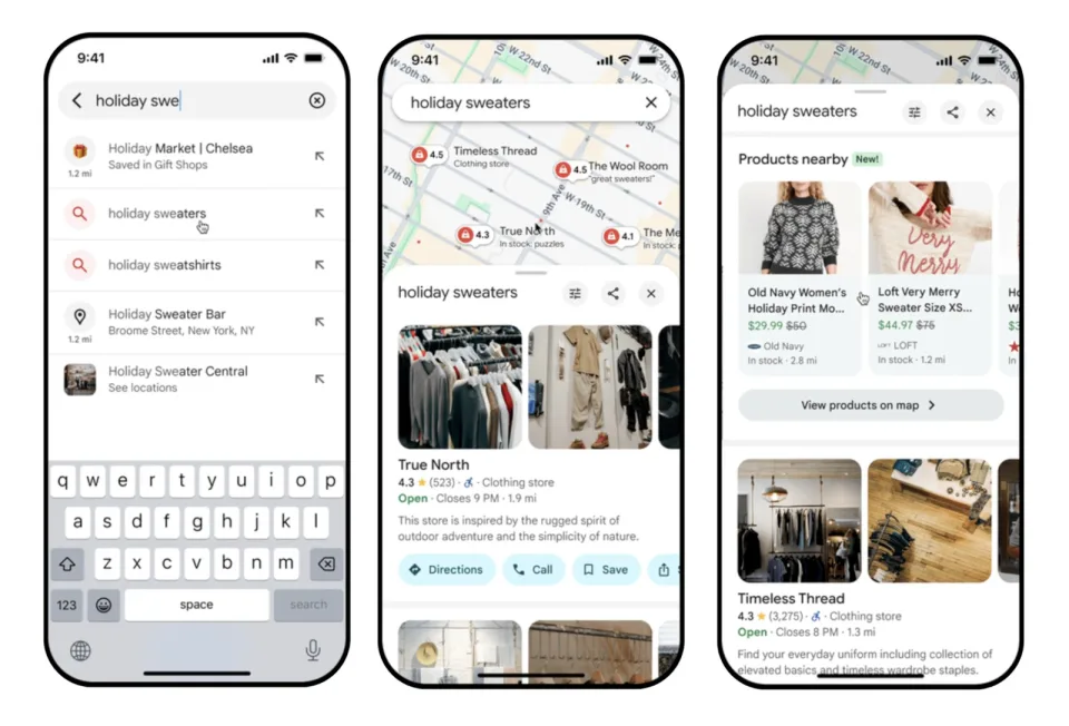 اکنون می‌توانید محصولات را در گوگل مپ جستجو کنید
