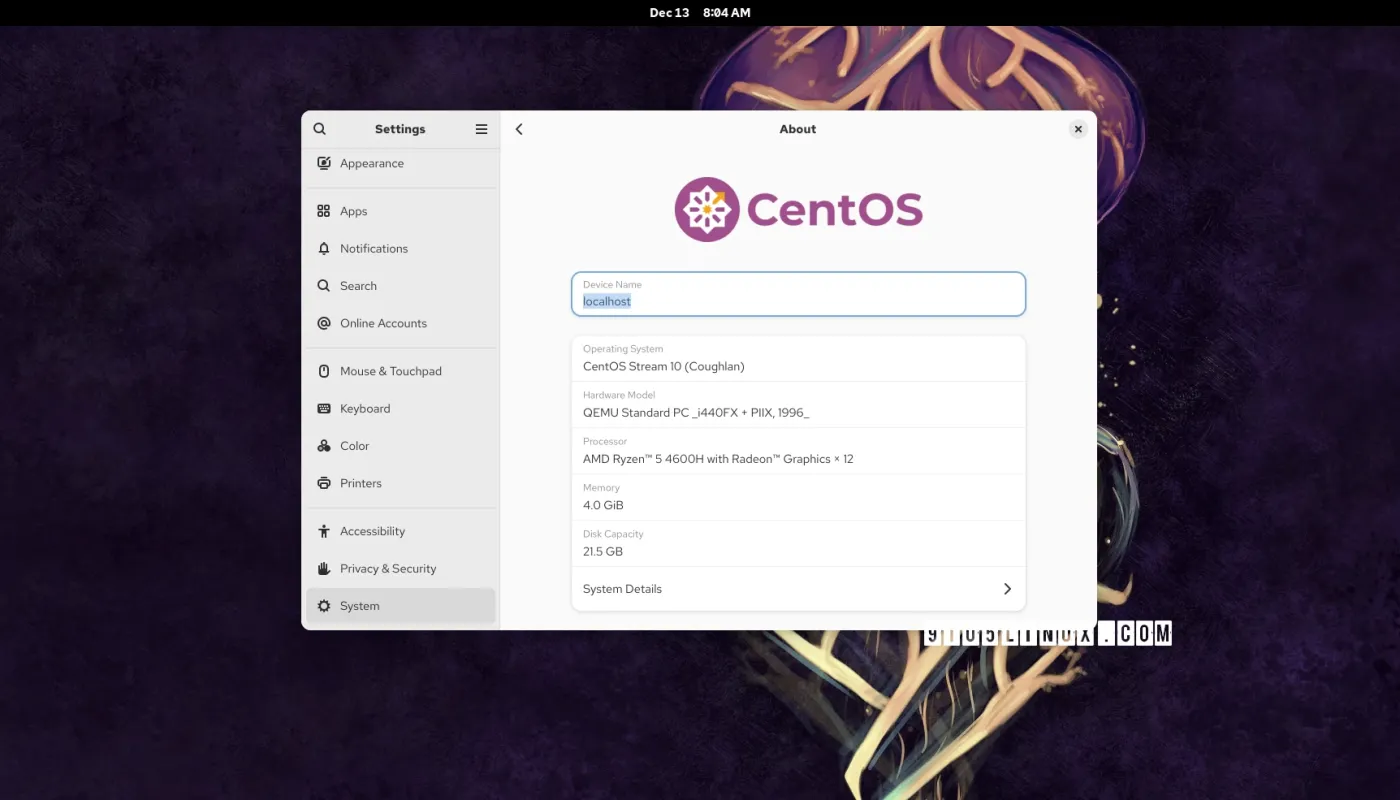 CentOS Stream 10 منتشر شد با هسته لینوکس ۶٫۱۲ LTS، GNOME 47 و DNF 4.20