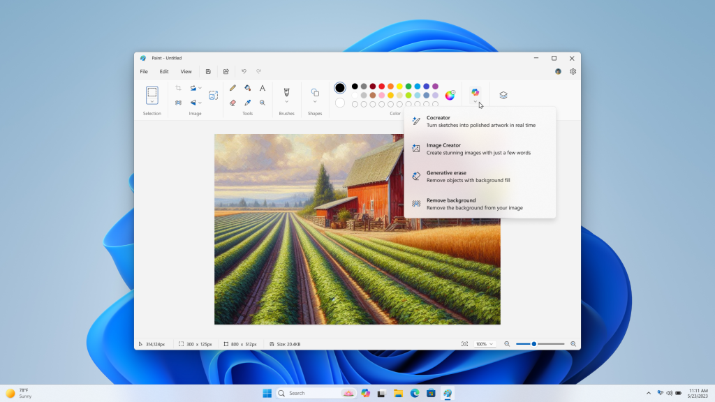 مایکروسافت Paint دکمه کوپایلوت را دریافت خواهد کرد.