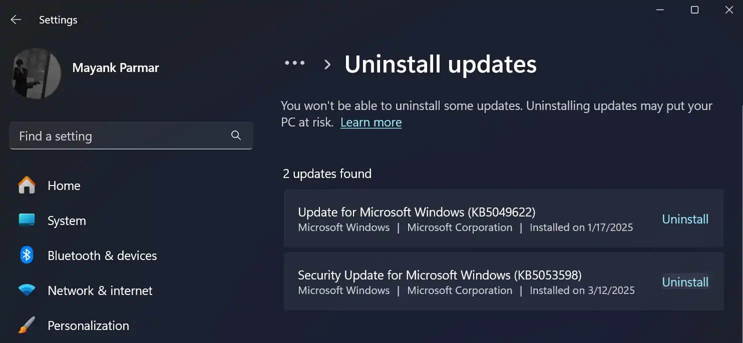 مشکلات Windows 11 KB5053598 نصب ناموفق قطع اتصالات RDP صفحه آبی مرگ (BSOD) در Windows 11 24H2 3 مشکلات Windows 11 KB5053598 نصب ناموفق قطع اتصالات RDP صفحه آبی مرگ (BSOD) در Windows 11 24H2