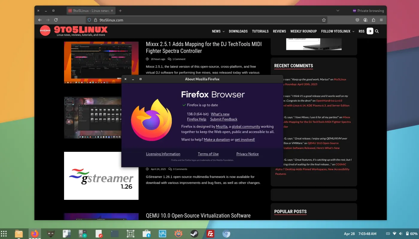 Mozilla Firefox 138 اکنون برای بارگیری در دسترس است، در اینجا موارد جدید آورده شده است.