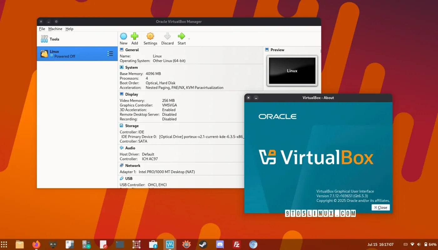 VirtualBox 7.1.12 پشتیبانی از هسته لینوکس 6.16 را در میزبان‌ها و مهمانان لینوکس بهبود می‌بخشد.