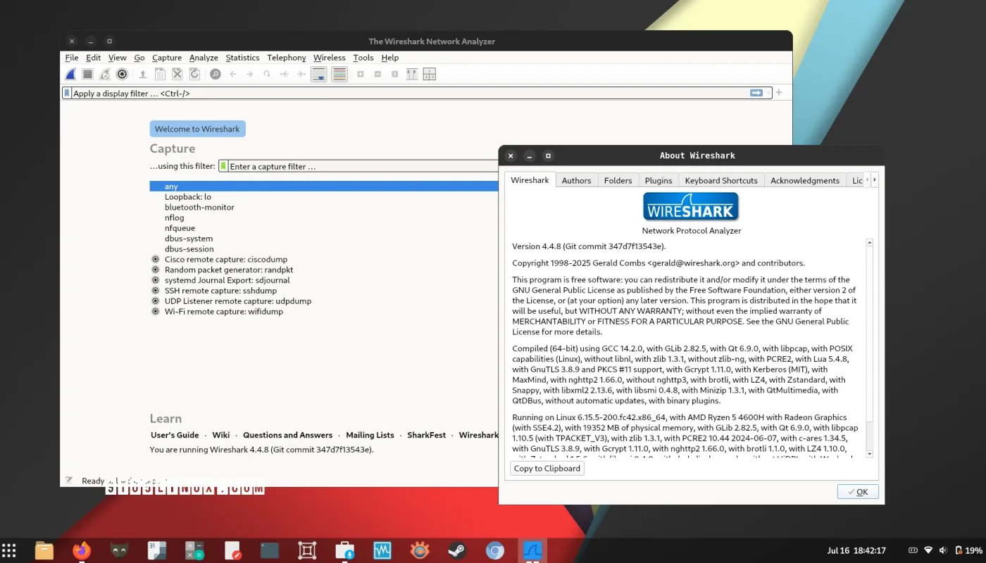 Wireshark 4.4.8 آنالیز پروتکل شبکه متن‌باز، پشتیبانی پروتکل را به‌روزرسانی می‌کند.