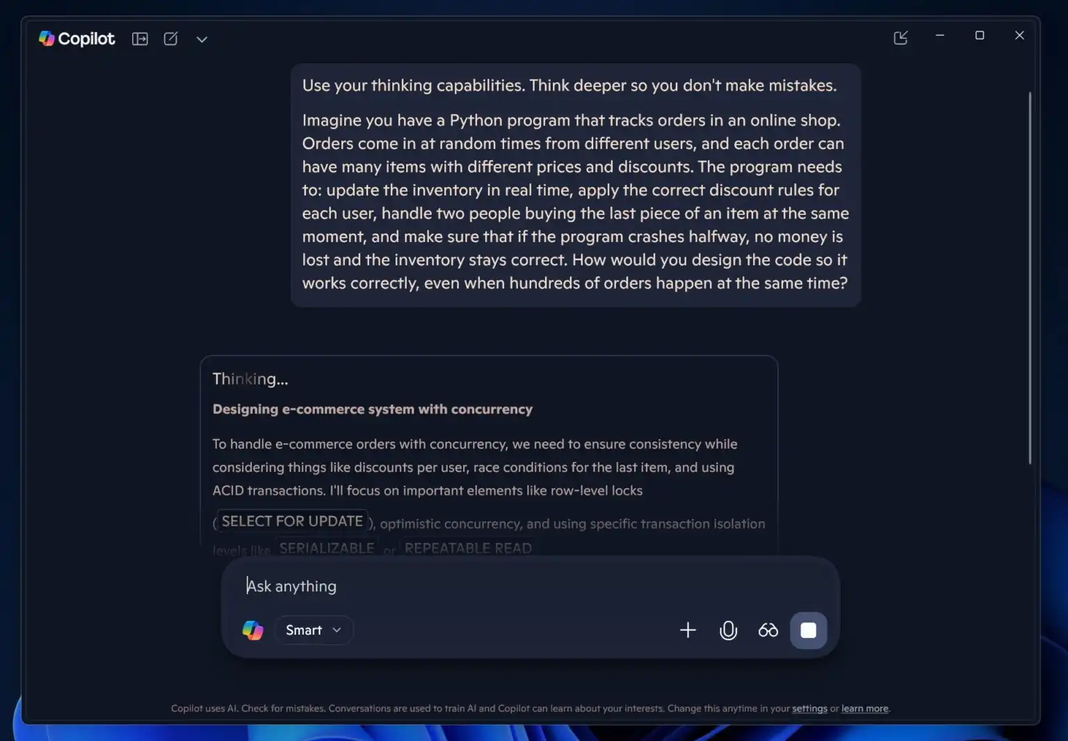 مایکروسافت کوپایلت ویندوز ۱۱ به دسترسی رایگان به GPT-5 Thinking مجهز میشود، اما محدودیتهای نرخ کمتری نسبت به نسخه رایگان ChatGPT دارد. 3 مایکروسافت کوپایلت ویندوز ۱۱ به دسترسی رایگان به GPT-5 Thinking مجهز میشود، اما محدودیتهای نرخ کمتری نسبت به نسخه رایگان ChatGPT دارد.