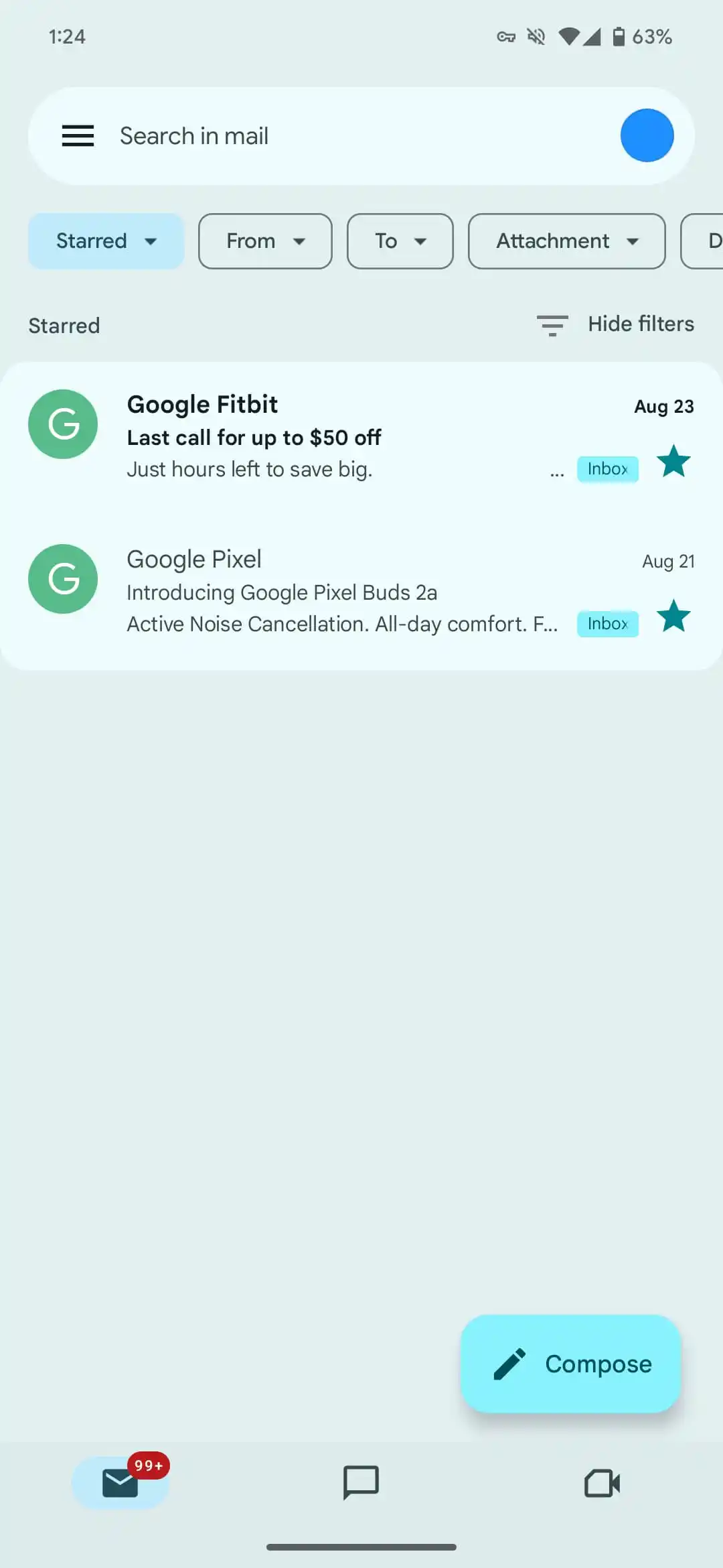 جیمیل بازطراحی متریال ۳ اکسپرسِو را ارائه میکند. 2 جیمیل بازطراحی متریال ۳ اکسپرسِو را ارائه میکند.