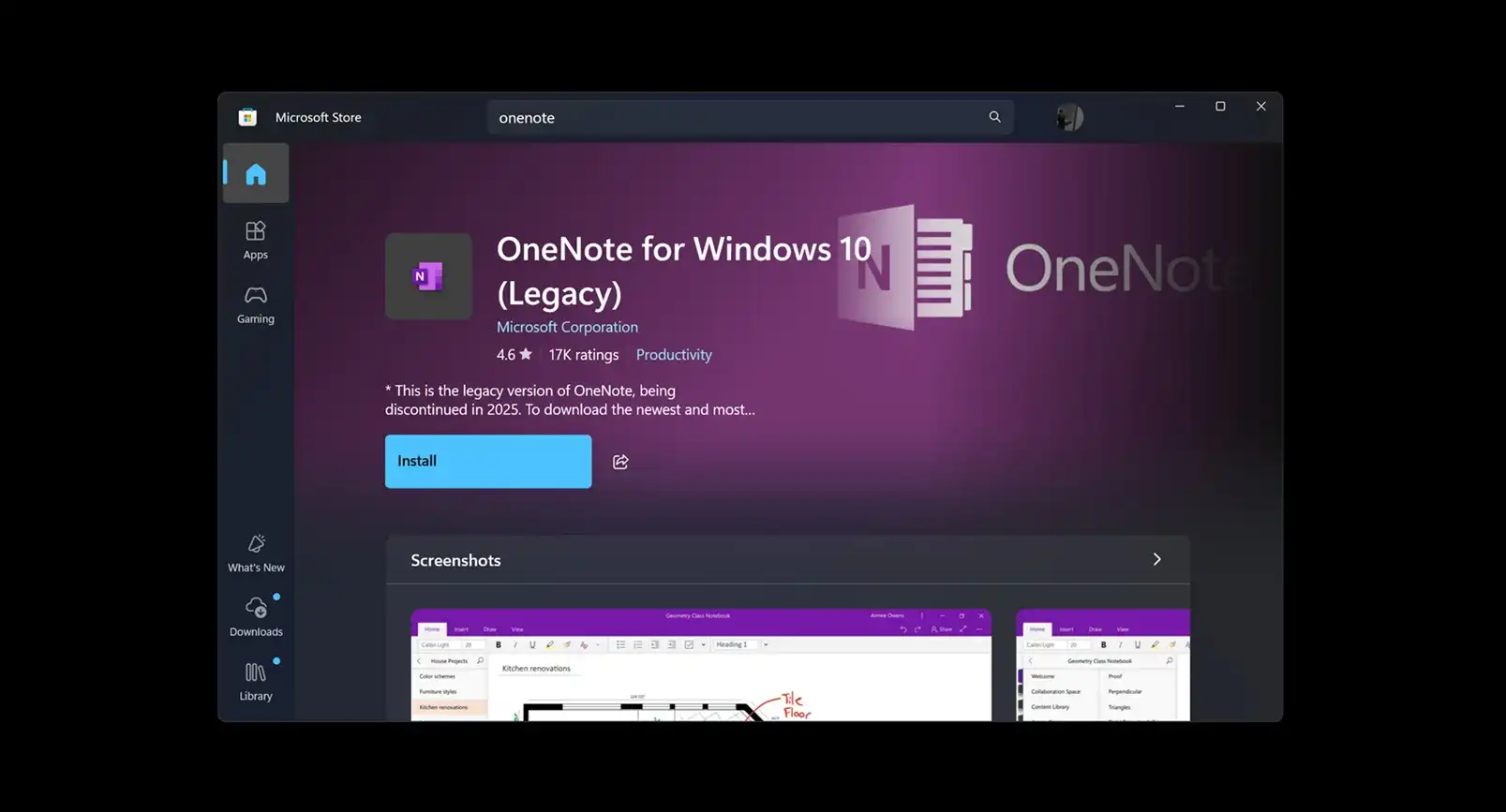 برنامه Legacy OneNote برای ویندوز ۱۰ در تاریخ ۱۴ اکتبر ۲۰۲۵ بازنشسته میشود. برنامه Legacy OneNote برای ویندوز ۱۰ در تاریخ ۱۴ اکتبر ۲۰۲۵ بازنشسته میشود.