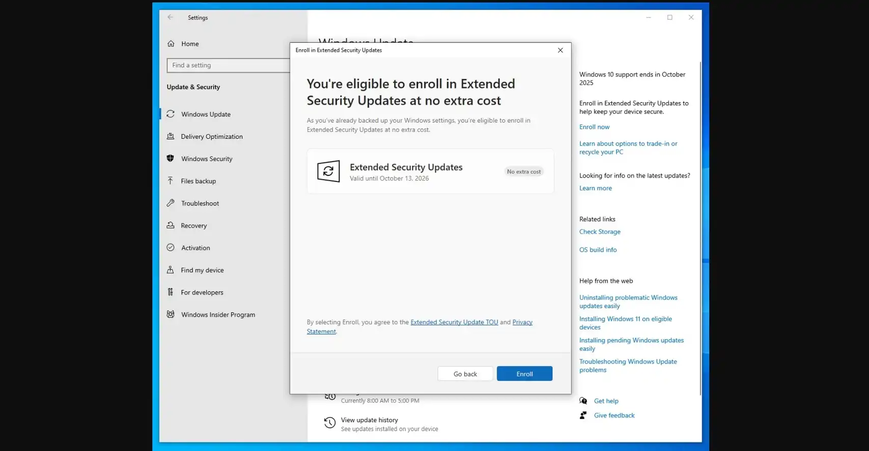 اگر از ویندوز ۱۱ متنفرید به گفته مایکروسافت دکمه ثبت نام برای بهروزرسانیهای تمدید شده ویندوز ۱۰ به آرامی در حال انتشار است. 2 اگر از ویندوز ۱۱ متنفرید به گفته مایکروسافت دکمه ثبت نام برای بهروزرسانیهای تمدید شده ویندوز ۱۰ به آرامی در حال انتشار است.