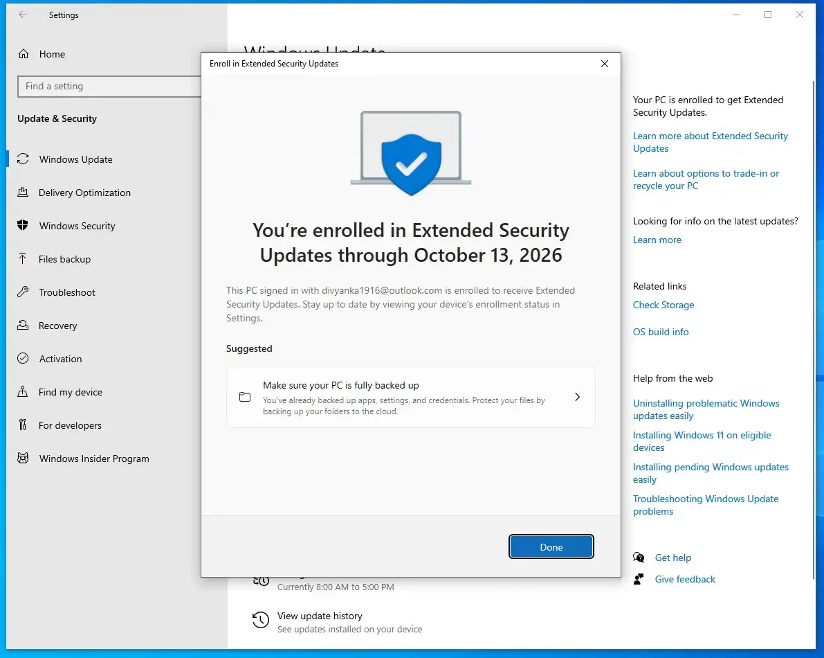 اگر از ویندوز ۱۱ متنفرید به گفته مایکروسافت دکمه ثبت نام برای بهروزرسانیهای تمدید شده ویندوز ۱۰ به آرامی در حال انتشار است. 4 اگر از ویندوز ۱۱ متنفرید به گفته مایکروسافت دکمه ثبت نام برای بهروزرسانیهای تمدید شده ویندوز ۱۰ به آرامی در حال انتشار است.