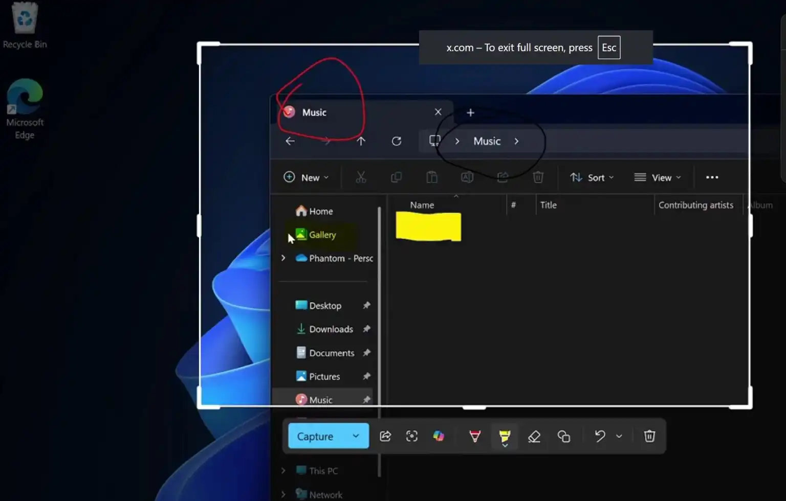 با استفاده از کلیدهای Win + Shift + R (ابزار Snipping Tool) می‌توانید از صفحه‌ی نمایش در ویندوز ۱۱ از یک پنجره‌ی مشخص برنامه‌ها فیلم‌برداری کنید.