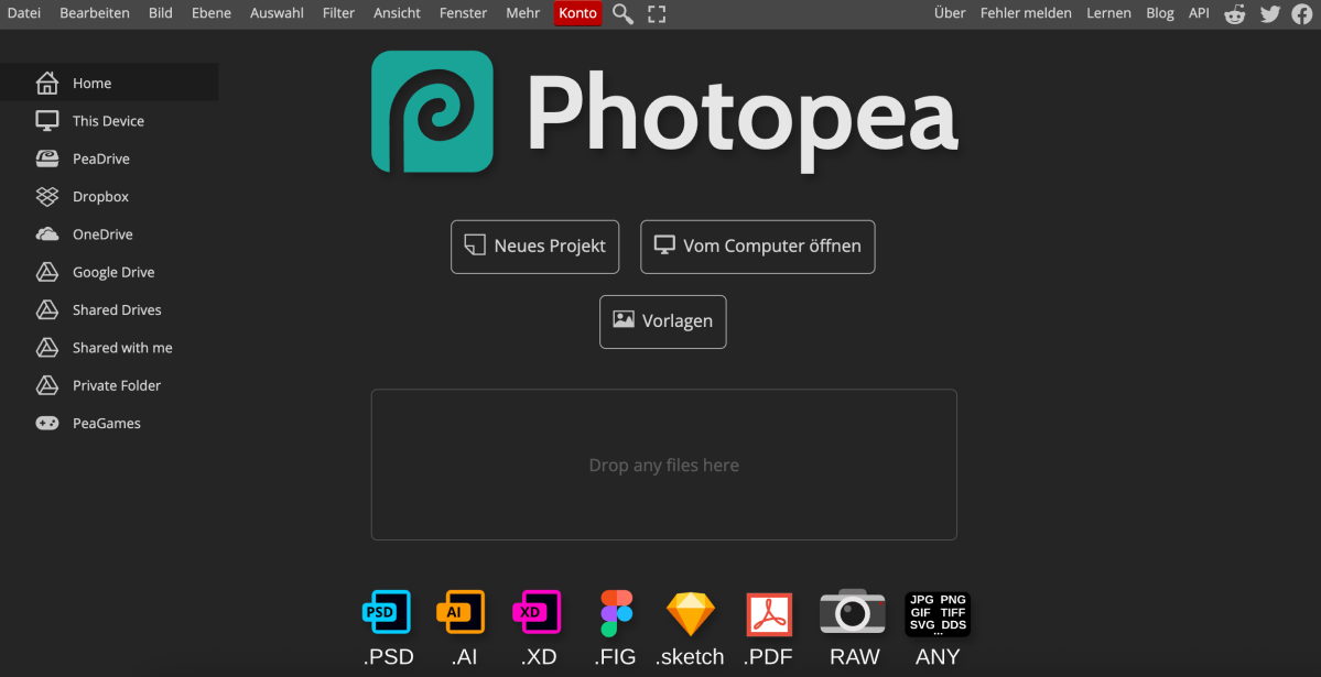 8 جایگزین رایگان فتوشاپ که واقعاً کار میکنند. 2 Photopea: فتوشاپ در مرورگر