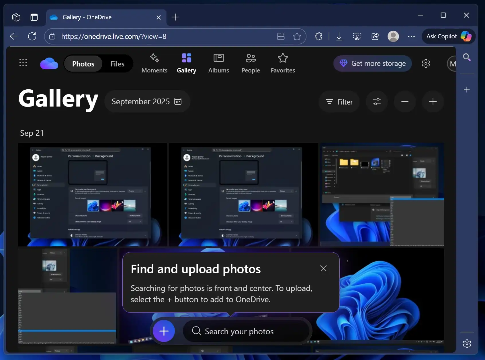 OneDrive در وب (حساب شخصی) حالت تاریک (دارک مُد) را اضافه میکند، قابلیت گالری عکس جدید و موارد بیشتر. 4 OneDrive در وب (حساب شخصی) حالت تاریک (دارک مُد) را اضافه میکند، قابلیت گالری عکس جدید و موارد بیشتر.