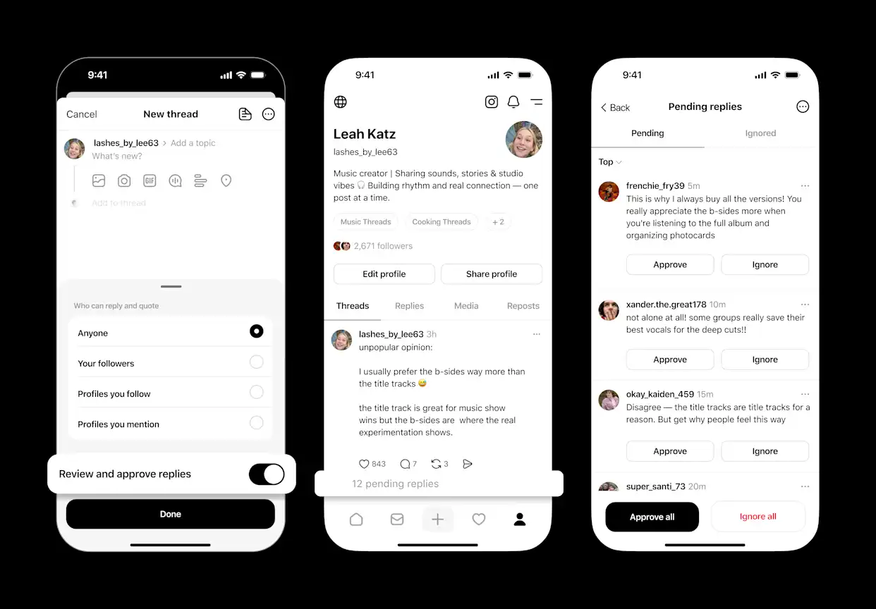تردز (Threads) پنهان کردن پاسخهایی که دوست ندارید را آسانتر میکند. تردز (Threads) پنهان کردن پاسخهایی که دوست ندارید را آسانتر میکند.