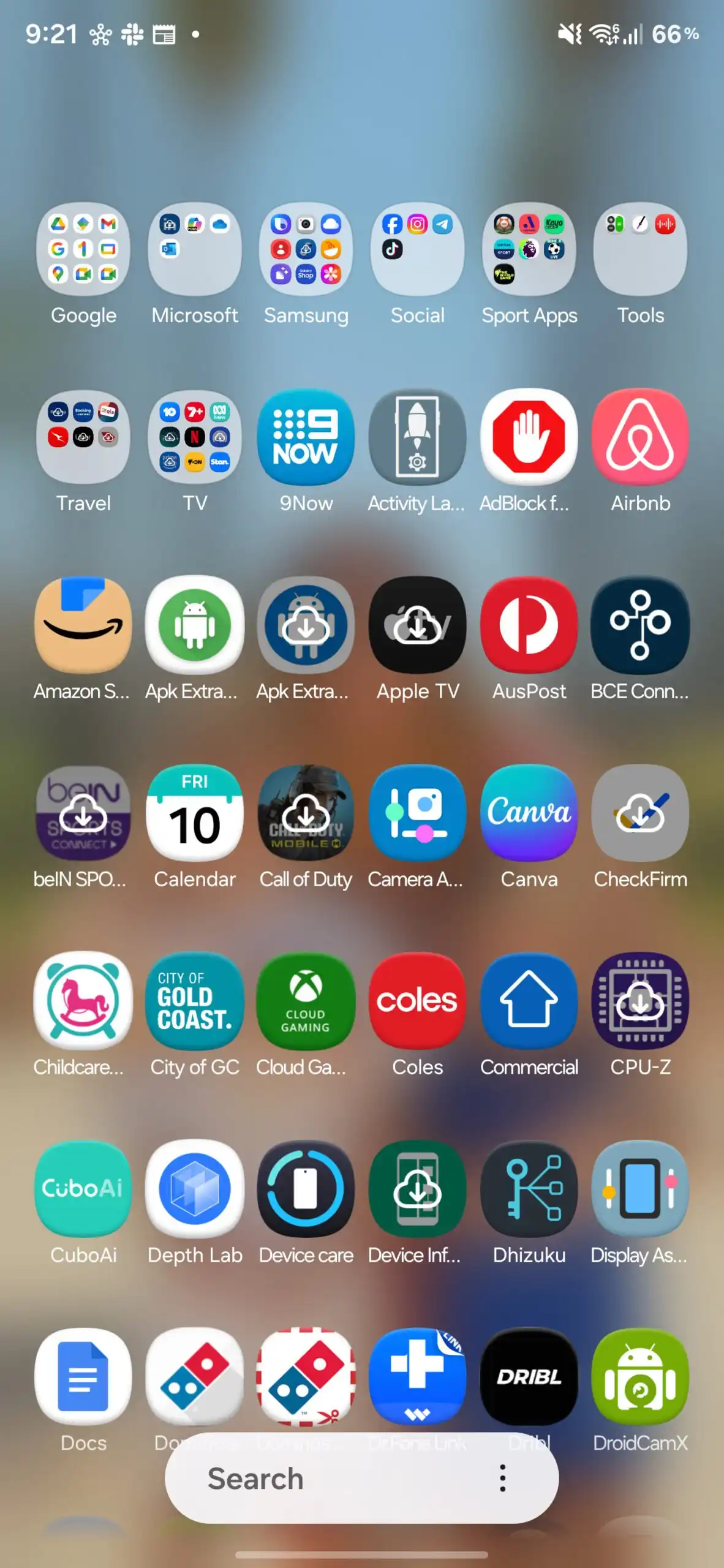 کشوی برنامه‌های One UI 8.5 به لطف نوار جستجوی جدید، ظاهر صیقلی‌تری دارد
