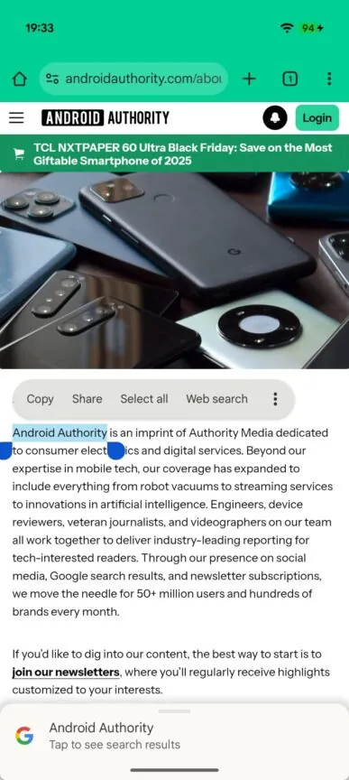 بسیار خب : اندروید 17 ممکن است یک کلیپ‌بورد جهانی (Universal Clipboard) برای رایانه‌های شخصی اندرویدی اضافه کند.