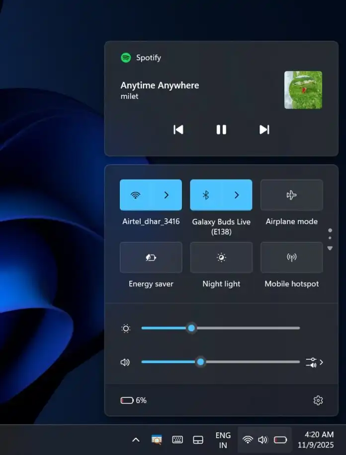 ویندوز 11 به یک باتری رنگی در نوار وظیفه به همراه درصد مجهز می‌شود، که اکنون در حال انتشار است.