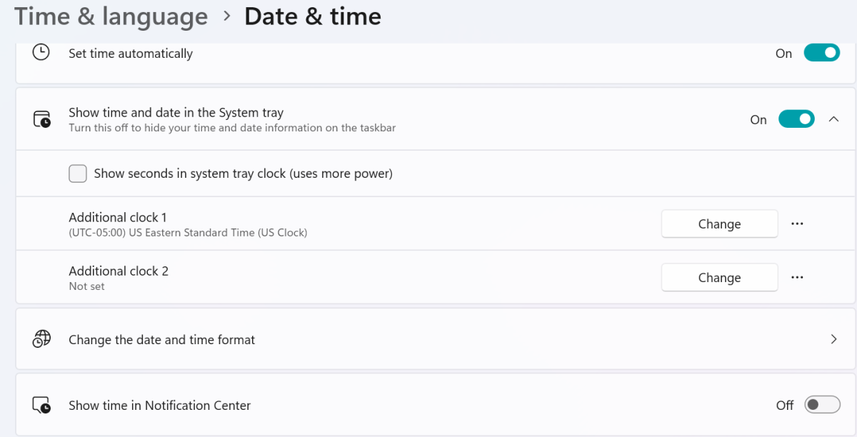 نحوه تنظیم ساعتهای اضافی در ویندوز 11 1 نحوه تنظیم ساعتهای اضافی در ویندوز 11