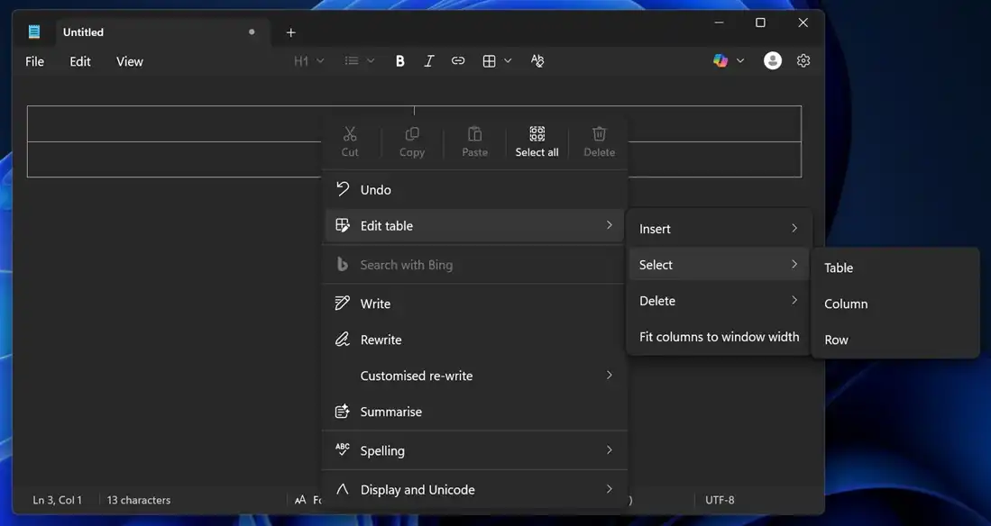 ویندوز 11 نوت‌پد اکنون به شما این امکان را می‌دهد که جدول‌هایی شبیه به مایکروسافت ورد ایجاد کنید، و این قابلیت رایگان است.