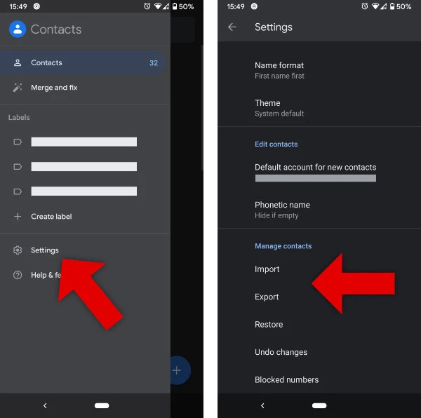 6 روش: نحوه انتقال مخاطبین از اندروید به اندروید