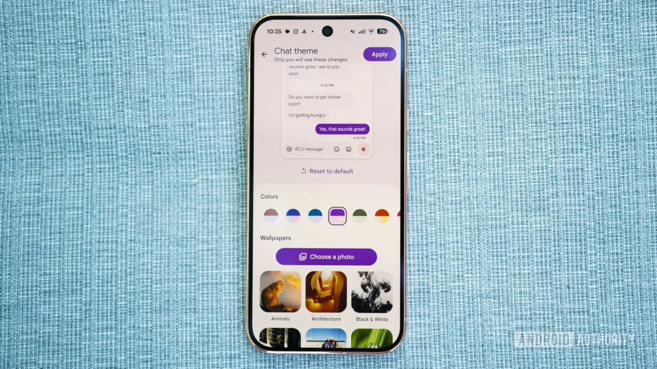آموزش تغییر تم و پسزمینه چت در Google Messages 2 آموزش تغییر تم و پسزمینه چت در Google Messages