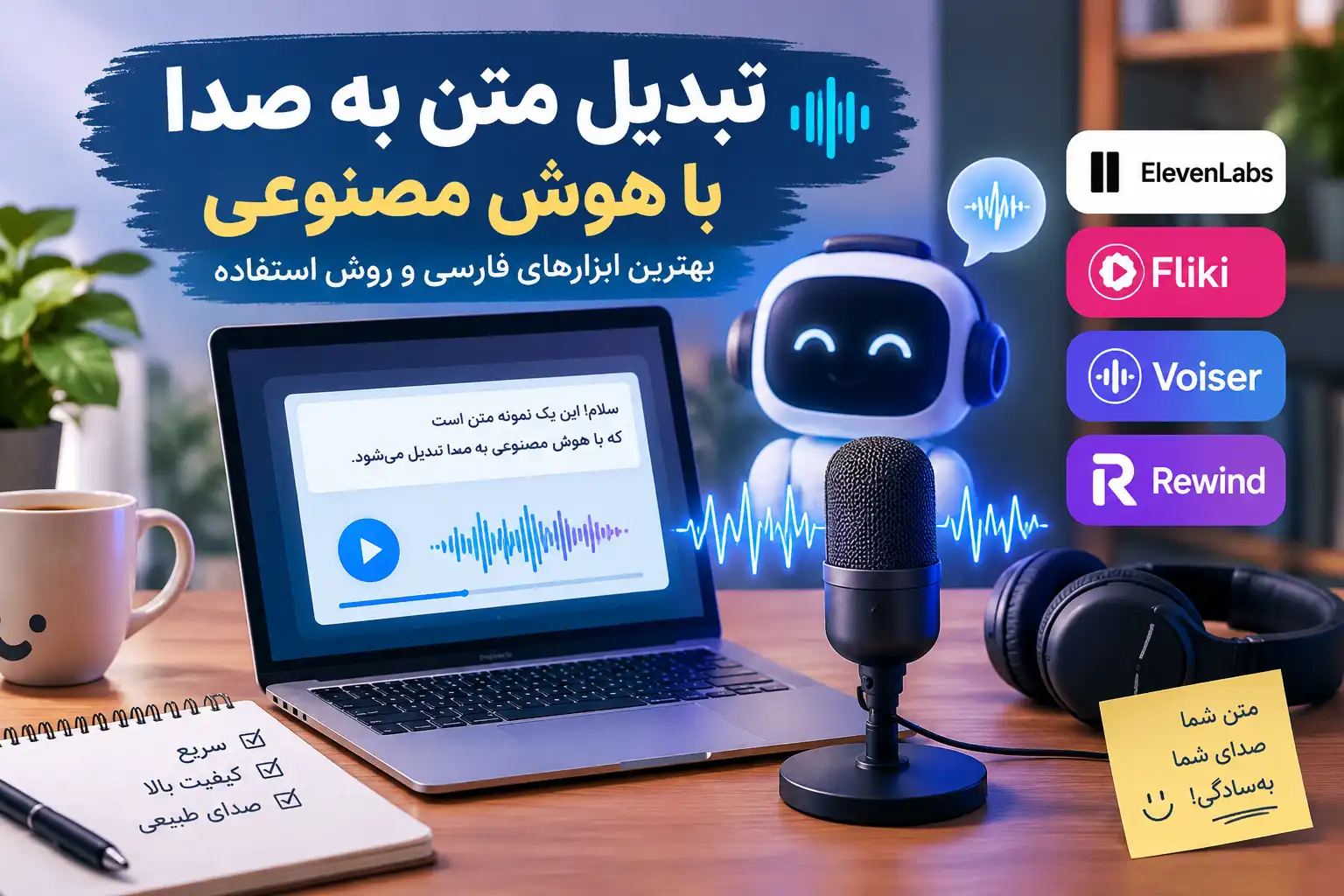 تبدیل متن به صدا با هوش مصنوعی؛ بهترین ابزارهای فارسی و روش استفاده